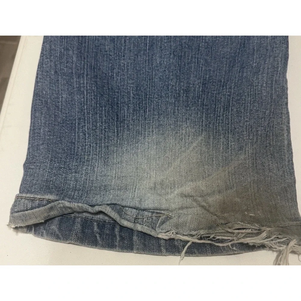 Wallflower Women's Size 15 Distressed Bootcut Jeans Light Wash Embroidered